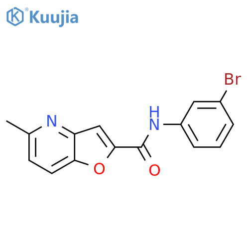 N-(3-bromophenyl)-5-methylfuro3,2-bpyridine-2-carboxamide structure