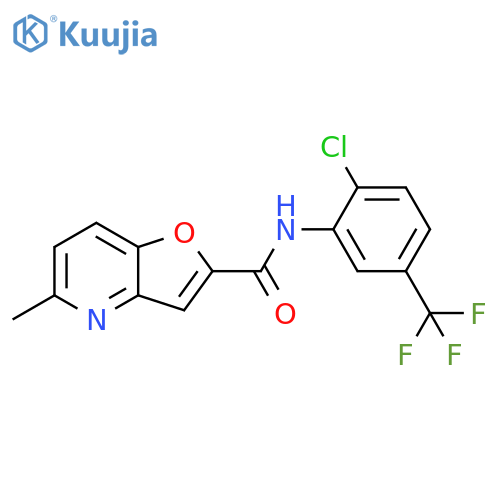 N-2-chloro-5-(trifluoromethyl)phenyl-5-methylfuro3,2-bpyridine-2-carboxamide structure