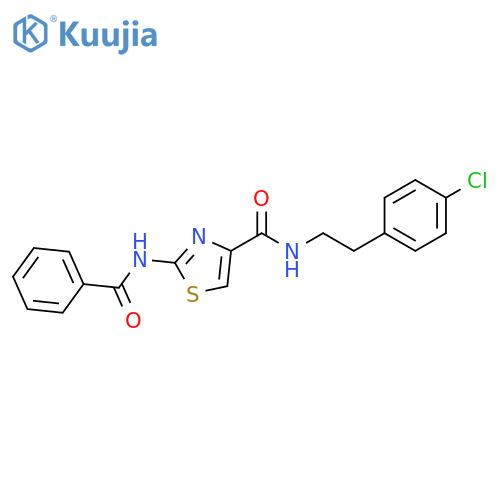 2-benzamido-N-2-(4-chlorophenyl)ethyl-1,3-thiazole-4-carboxamide structure