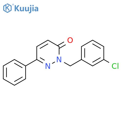 2-(3-chlorophenyl)methyl-6-phenyl-2,3-dihydropyridazin-3-one structure