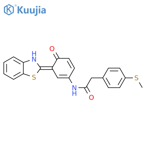 N-3-(1,3-benzothiazol-2-yl)-4-hydroxyphenyl-2-4-(methylsulfanyl)phenylacetamide structure