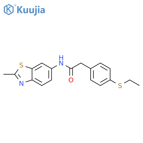 2-4-(ethylsulfanyl)phenyl-N-(2-methyl-1,3-benzothiazol-6-yl)acetamide structure
