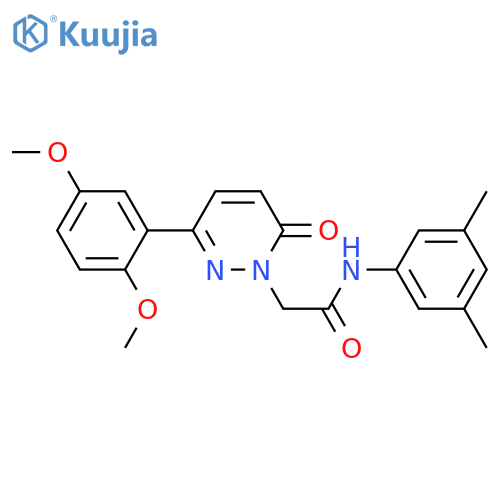2-3-(2,5-dimethoxyphenyl)-6-oxo-1,6-dihydropyridazin-1-yl-N-(3,5-dimethylphenyl)acetamide structure