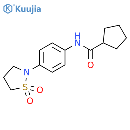 N-4-(1,1-dioxo-1lambda6,2-thiazolidin-2-yl)phenylcyclopentanecarboxamide structure