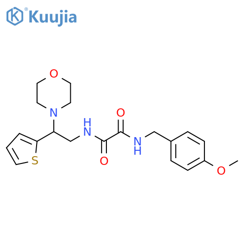N'-(4-methoxyphenyl)methyl-N-2-(morpholin-4-yl)-2-(thiophen-2-yl)ethylethanediamide structure