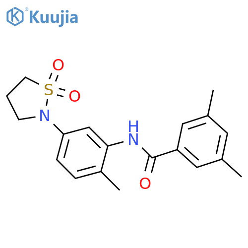 N-5-(1,1-dioxo-1lambda6,2-thiazolidin-2-yl)-2-methylphenyl-3,5-dimethylbenzamide structure