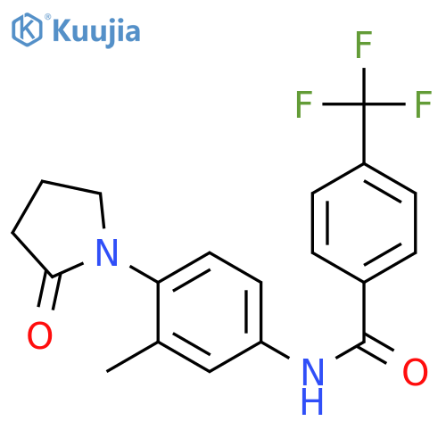 N-3-methyl-4-(2-oxopyrrolidin-1-yl)phenyl-4-(trifluoromethyl)benzamide structure