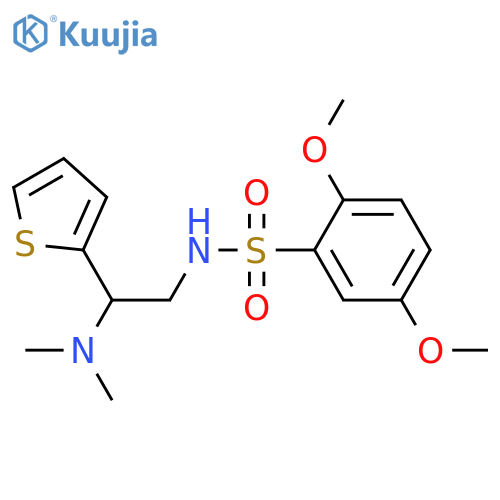N-2-(dimethylamino)-2-(thiophen-2-yl)ethyl-2,5-dimethoxybenzene-1-sulfonamide structure