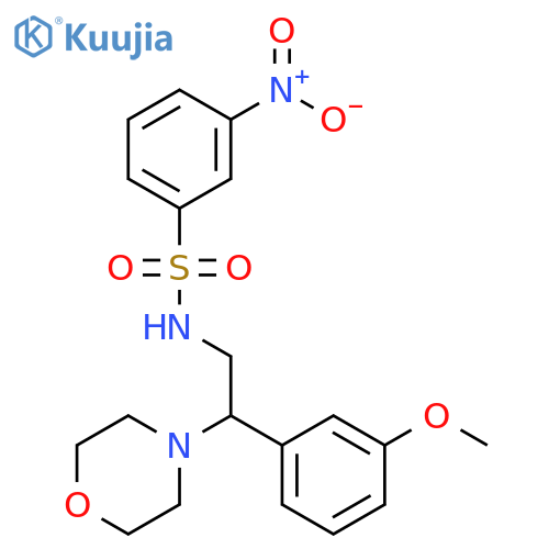 N-2-(3-methoxyphenyl)-2-(morpholin-4-yl)ethyl-3-nitrobenzene-1-sulfonamide structure