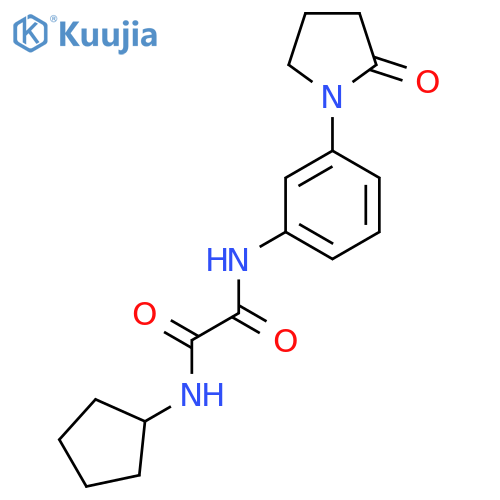 N-cyclopentyl-N'-3-(2-oxopyrrolidin-1-yl)phenylethanediamide structure
