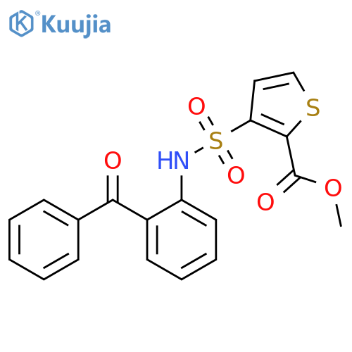 methyl 3-(2-benzoylphenyl)sulfamoylthiophene-2-carboxylate structure