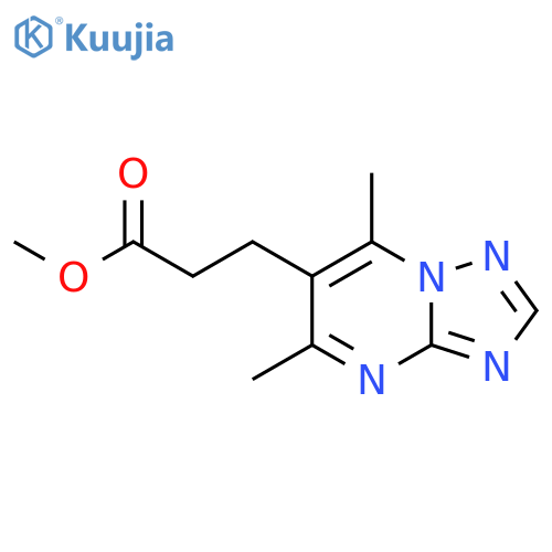 methyl 3-{5,7-dimethyl-1,2,4triazolo1,5-apyrimidin-6-yl}propanoate structure
