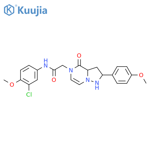 N-(3-chloro-4-methoxyphenyl)-2-2-(4-methoxyphenyl)-4-oxo-4H,5H-pyrazolo1,5-apyrazin-5-ylacetamide structure