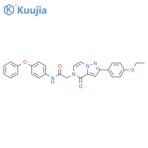 2-2-(4-ethoxyphenyl)-4-oxo-4H,5H-pyrazolo1,5-apyrazin-5-yl-N-(4-phenoxyphenyl)acetamide structure