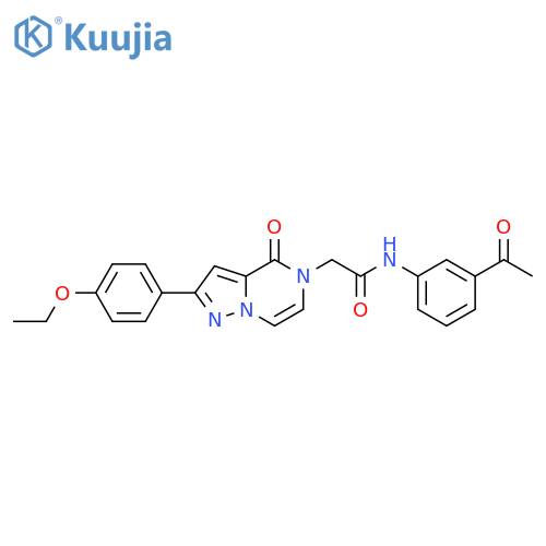 N-(3-acetylphenyl)-2-2-(4-ethoxyphenyl)-4-oxo-4H,5H-pyrazolo1,5-apyrazin-5-ylacetamide structure
