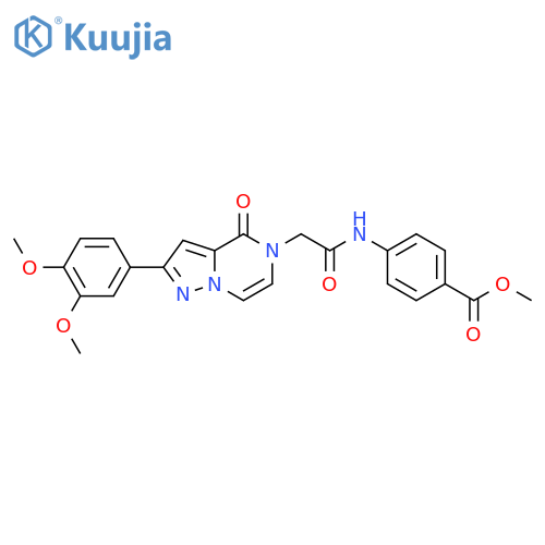 methyl 4-{2-2-(3,4-dimethoxyphenyl)-4-oxo-4H,5H-pyrazolo1,5-apyrazin-5-ylacetamido}benzoate structure