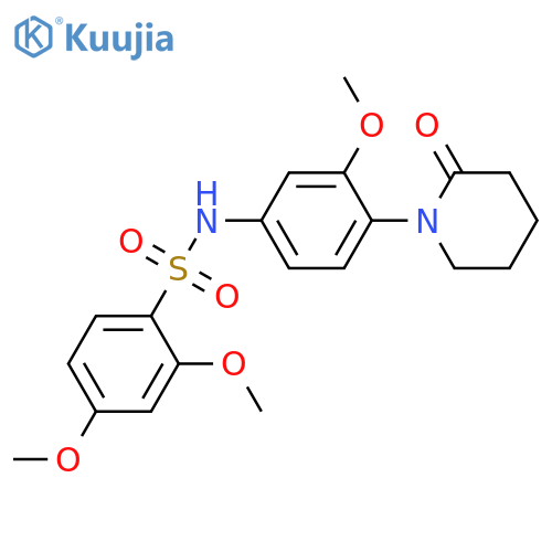 2,4-dimethoxy-N-3-methoxy-4-(2-oxopiperidin-1-yl)phenylbenzene-1-sulfonamide structure
