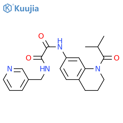 N-1-(2-methylpropanoyl)-1,2,3,4-tetrahydroquinolin-7-yl-N'-(pyridin-3-yl)methylethanediamide structure