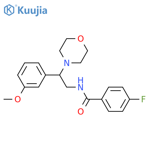 4-fluoro-N-2-(3-methoxyphenyl)-2-(morpholin-4-yl)ethylbenzamide structure