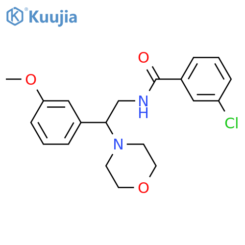 3-chloro-N-2-(3-methoxyphenyl)-2-(morpholin-4-yl)ethylbenzamide structure