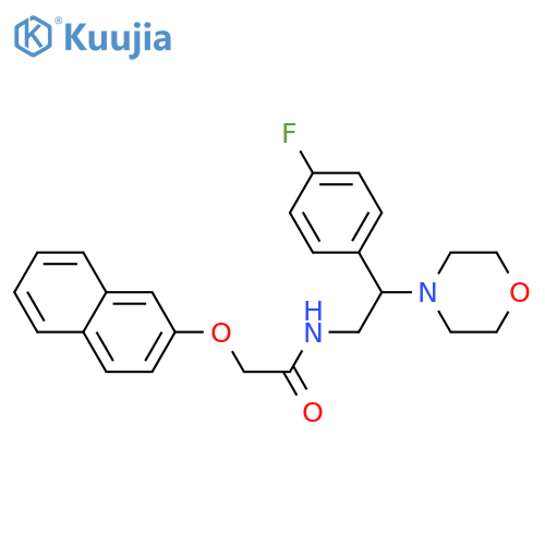 N-2-(4-fluorophenyl)-2-(morpholin-4-yl)ethyl-2-(naphthalen-2-yloxy)acetamide structure