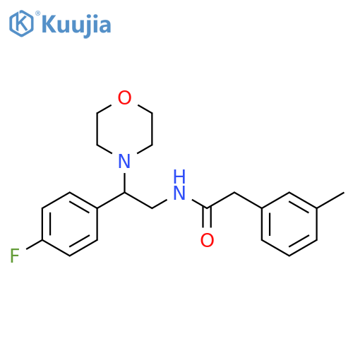 N-2-(4-fluorophenyl)-2-(morpholin-4-yl)ethyl-2-(3-methylphenyl)acetamide structure