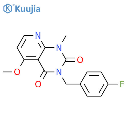 3-(4-fluorophenyl)methyl-5-methoxy-1-methyl-1H,2H,3H,4H-pyrido2,3-dpyrimidine-2,4-dione structure