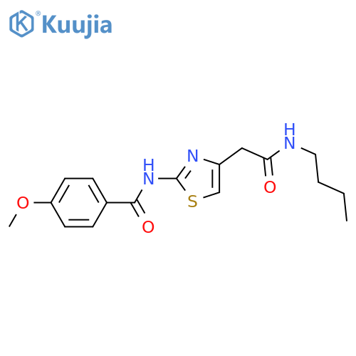 N-{4-(butylcarbamoyl)methyl-1,3-thiazol-2-yl}-4-methoxybenzamide structure