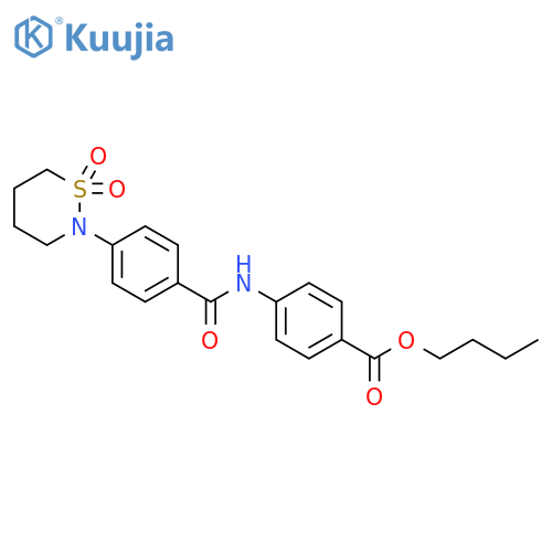 butyl 4-4-(1,1-dioxo-1lambda6,2-thiazinan-2-yl)benzamidobenzoate structure
