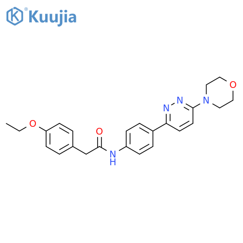 2-(4-ethoxyphenyl)-N-{4-6-(morpholin-4-yl)pyridazin-3-ylphenyl}acetamide structure