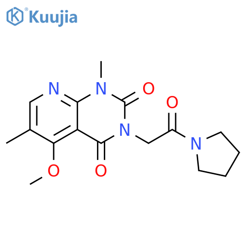 5-methoxy-1,6-dimethyl-3-2-oxo-2-(pyrrolidin-1-yl)ethyl-1H,2H,3H,4H-pyrido2,3-dpyrimidine-2,4-dione structure