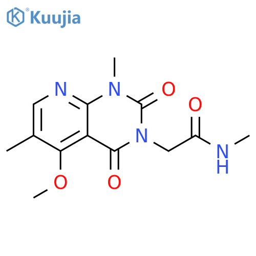 2-{5-methoxy-1,6-dimethyl-2,4-dioxo-1H,2H,3H,4H-pyrido2,3-dpyrimidin-3-yl}-N-methylacetamide structure