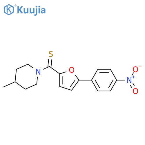 4-methyl-1-5-(4-nitrophenyl)furan-2-carbothioylpiperidine structure