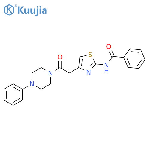 N-{4-2-oxo-2-(4-phenylpiperazin-1-yl)ethyl-1,3-thiazol-2-yl}benzamide structure