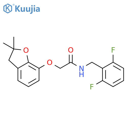 N-(2,6-difluorophenyl)methyl-2-(2,2-dimethyl-2,3-dihydro-1-benzofuran-7-yl)oxyacetamide structure