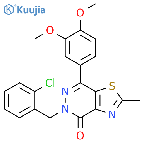 5-(2-chlorophenyl)methyl-7-(3,4-dimethoxyphenyl)-2-methyl-4H,5H-1,3thiazolo4,5-dpyridazin-4-one structure