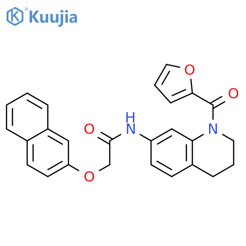 N-1-(furan-2-carbonyl)-1,2,3,4-tetrahydroquinolin-7-yl-2-(naphthalen-2-yloxy)acetamide structure