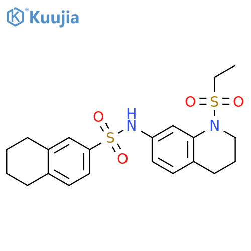 N-1-(ethanesulfonyl)-1,2,3,4-tetrahydroquinolin-7-yl-5,6,7,8-tetrahydronaphthalene-2-sulfonamide structure