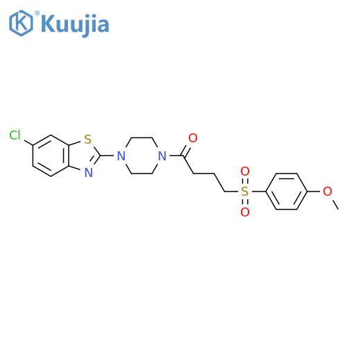 1-4-(6-chloro-1,3-benzothiazol-2-yl)piperazin-1-yl-4-(4-methoxybenzenesulfonyl)butan-1-one structure