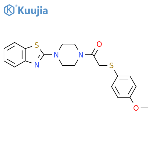 1-4-(1,3-benzothiazol-2-yl)piperazin-1-yl-2-(4-methoxyphenyl)sulfanylethan-1-one structure