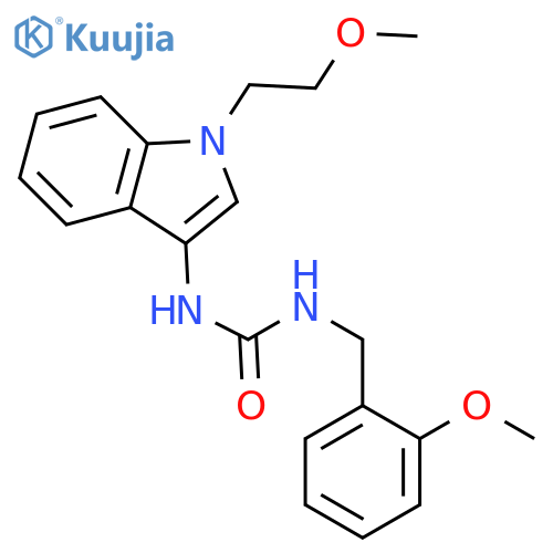 3-1-(2-methoxyethyl)-1H-indol-3-yl-1-(2-methoxyphenyl)methylurea structure