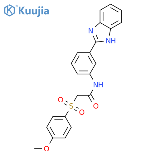 N-3-(1H-1,3-benzodiazol-2-yl)phenyl-2-(4-methoxybenzenesulfonyl)acetamide structure