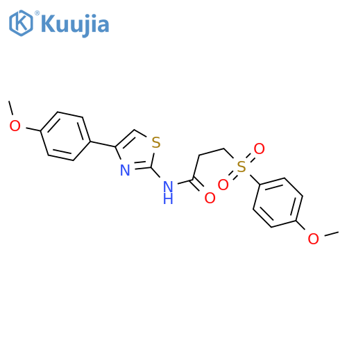 3-(4-methoxybenzenesulfonyl)-N-4-(4-methoxyphenyl)-1,3-thiazol-2-ylpropanamide structure
