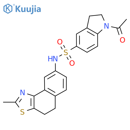 1-acetyl-N-{2-methyl-4H,5H-naphtho1,2-d1,3thiazol-8-yl}-2,3-dihydro-1H-indole-5-sulfonamide structure
