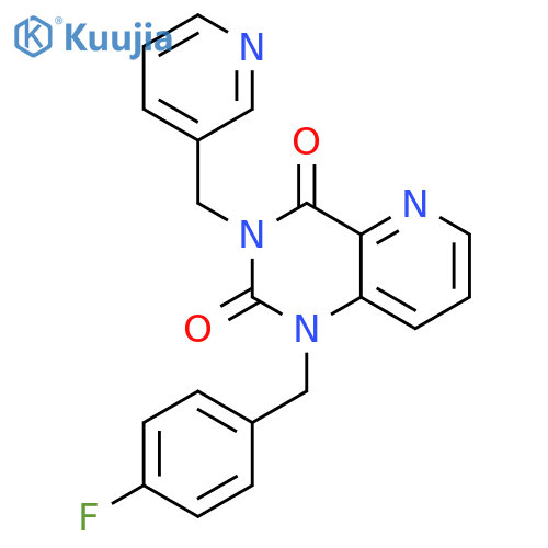 1-(4-fluorophenyl)methyl-3-(pyridin-3-yl)methyl-1H,2H,3H,4H-pyrido3,2-dpyrimidine-2,4-dione structure