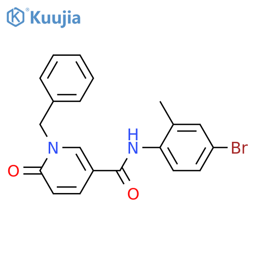 1-benzyl-N-(4-bromo-2-methylphenyl)-6-oxo-1,6-dihydropyridine-3-carboxamide structure