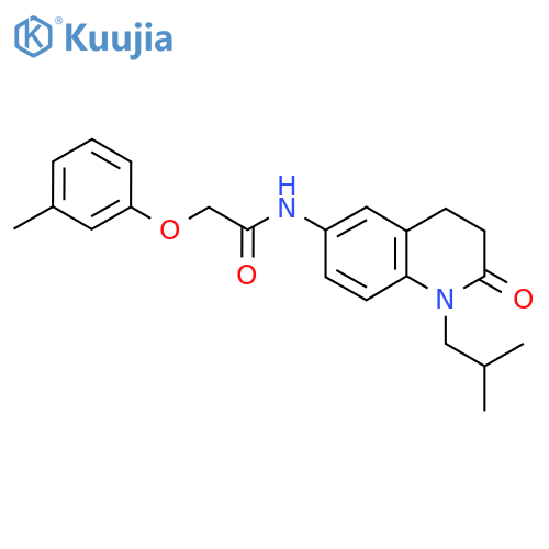 2-(3-methylphenoxy)-N-1-(2-methylpropyl)-2-oxo-1,2,3,4-tetrahydroquinolin-6-ylacetamide structure