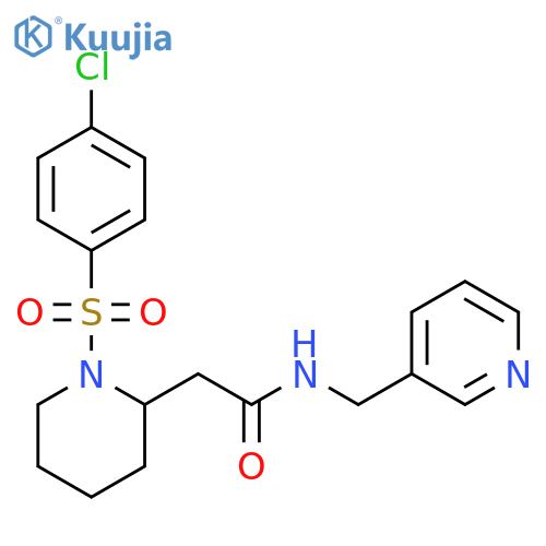 2-1-(4-chlorobenzenesulfonyl)piperidin-2-yl-N-(pyridin-3-yl)methylacetamide structure