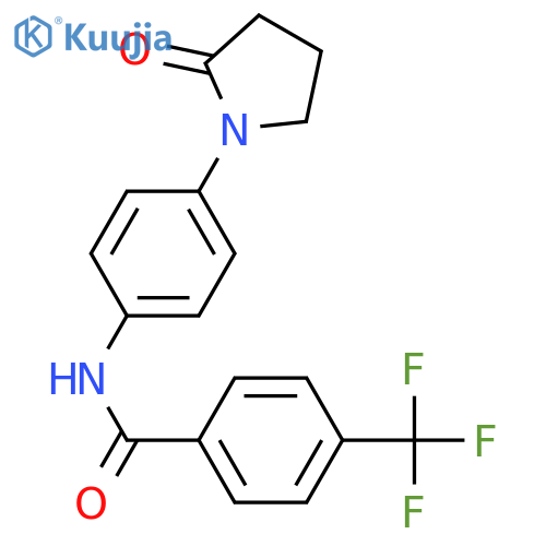 N-4-(2-oxopyrrolidin-1-yl)phenyl-4-(trifluoromethyl)benzamide structure