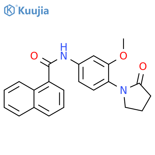 N-3-methoxy-4-(2-oxopyrrolidin-1-yl)phenylnaphthalene-1-carboxamide structure